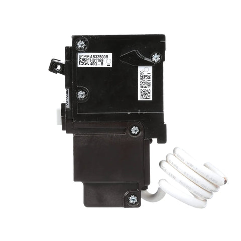 Side view of 40 Amp Ground Fault Circuit Interrupter GFCI Circuit Breaker 2 Pole 120 to 240 Volt 10,000 AIC UL 943 Self Test