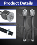4Pcs Front Steering Inner Outer Tie Rod Ends Kit For Ford C Max 2013 2018 And Ford Escape 2013 2018 Replacement Solid Fit Heavy Duty Smooth Handling Easy Install, close-up of tie rod ends