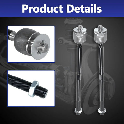 4Pcs Front Steering Inner Outer Tie Rod Ends Kit For Ford C Max 2013 2018 And Ford Escape 2013 2018 Replacement Solid Fit Heavy Duty Smooth Handling Easy Install, close-up of tie rod ends