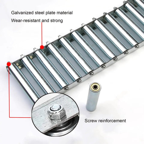 Tough As Nails Galvanized Steel Conveyor Rollers Replacement Kit, Heavy Duty Flow Track System For Warehouse Cargo And Pallets, Straight Up Reliable Design Built Tough For Daily Grind Operations