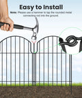 Rustproof Metal Garden Fence Panels 20In High 27Ft Long Outdoor Pet Barrier for Yard and Flower Beds Edging installation guide