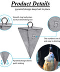 Product details of pyramid sinker, showing design and use for Bullet Style Sinkers For Saltwater Fishing, Heavy Duty Surf Tackle Weights