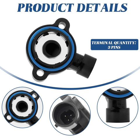 Close-up of Two Pack Idle Air Control Valve IAC And Throttle Position Sensor TPS For GM Vehicles Buick Cadillac Chevrolet Pontiac