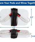 This Heavy Duty Tens Pad Holder Keeps Replacement Electrode Pads Tidy And Safe While Snugly Fitting Four Two By Two Or Two Two By Four Therapy Pads Inside A Secure Snap Closure. White case holding wires.