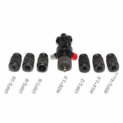Portable Hydraulic Accumulator Nitrogen Charging System With Seven Adapters And Three Position Gauge For 1500 PSI 3600 PSI 6000 PSI Nitrogen Pressure Test Kit And Gas Charging Tools