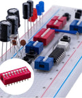 Red 41Pcs Dip Switches Kit With Ten Value Settings In Double Row 2.54mm Pitch PCB Mountable Slide On Off Toggle Switches On Breadboard