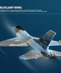 Rear view of F16 Style RC Fighter Plane Three Channel with Gyro and 2.4GHz Radio Control EPP Foam Fixed Wing Stunt Glider
