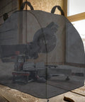 Kick Ass Miter Saw Cover Crafted From Thick Waterproof Oxford Cloth Featuring A Snug Drawstring Hem And Easy Grip Handles for miter saw protection.