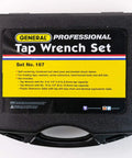 Case for Two Piece Tap Wrench Set With Sliding T Handle And Reference Table For Zero To One Half Inch Taps Ideal For Precise Threading