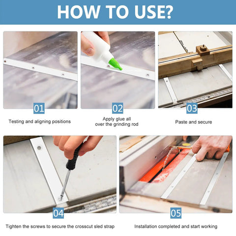 Step-by-step guide to using Crosscut Sled For Table Saw With Premium UHMWPE Plastic, Pre Drilled Holes And Included Screws for clean cuts.