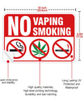 Keep The Spot Smoke Free With These Straight Up No Smoking Vaping Warning Signs, 10x6.8 inch weatherproof vinyl decal.