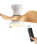 Compact 20 Inch Ceiling Fan With Light And Remote Whisper Quiet DC Motor Farmhouse Vibe Flush Mount Three Reversible Blades