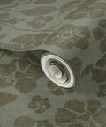 Cozy Cottage Botanical Peel And Stick Wallpaper Removable Linen Texture accent wallcovering roll with floral pattern.