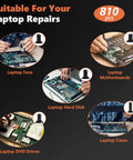 810Pcs Black Laptop Screw Kit For Notebook Computers With Carbon Steel Flat Head Phillips Screws In Sizes M1.4 M1.7 M2 M2.5 M3