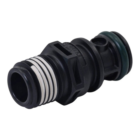 Close-up of Marine Fuel Line Kit With Universal Sprayless Fuel Connector, black connector fitting for six-foot line