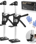 Heavy Duty Furniture Lifter Tools Solid Steel Arm Jacks For Hefting Couches And Heavy Appliances Easy Adjust 15.3 Inch Height with gloves