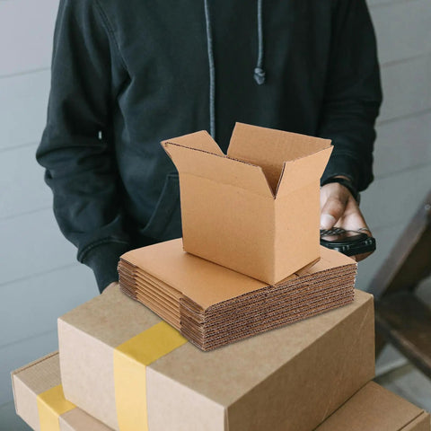 30 Pack Brown Kraft Corrugated Shipping Boxes For Mailing And Small Biz Storage Heavy Duty Packaging Durable Mailers stacking