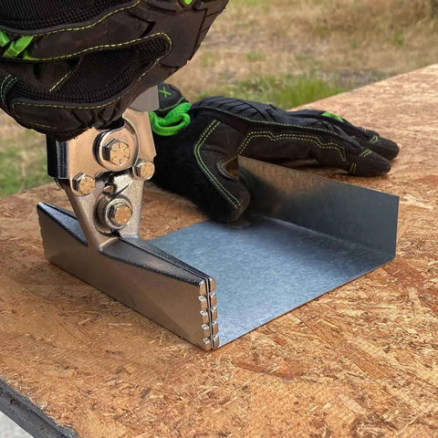Sheet Metal Hand Seamer With 1/4 Inch Increment Marks bending metal, heavy-duty steel build, comfortable grip, precise seaming for sheet metals