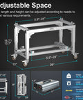Total Game Changer Off Grid Solar Kit Packing 2200 Watt Inverter With 20A PWM Controller And Foldable Battery Rack, adjustable foldable battery rack.