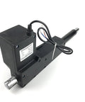 Beefy 350mm Stroke 12V 24V Electric Linear Actuator With 8000N Max Thrust, shown in black housing with wiring