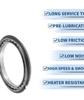 105X130X13 mm Deep Groove Ball Bearing P5 Open Type Lubricated Wheel Bearing with features: long service, low friction, high speed.