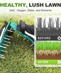 Lawn Aerator Shoes With 26 Spikes Self Cleaning Garden Spike Sandals With Before After Lawn Health Comparison