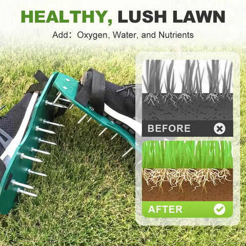 Garden Lawn Aeration Shoes With Spikes For Deep Soil Breathing And Healthier Grass No Tools Needed Ready To Use Out Of The Box