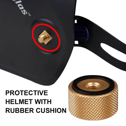 Dope Gold Aluminum Anodized Welding Hood Fasteners Set for Pipeliner Style Helmets Replacement Headgear Hardware Close-up View