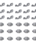 3/4 Inch Liquid Tight PVC Conduit Connectors Kit UL Listed Non Metallic Electrical Fittings 30 Pack With 15 Straight And 15 90 Degree Connectors