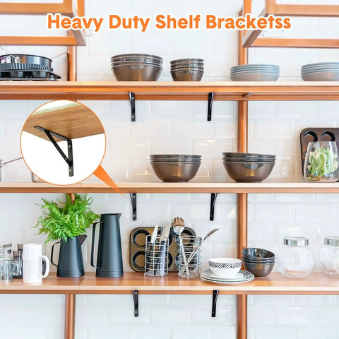 40 Pack Heavy Duty Shelf Brackets Built Tough Bulk Metal Floating Shelving Support Wall Mounted 90 Degree L Brackets