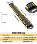Heavy Duty Rubber Speed Bump 6.4 Ft Portable For Driveways And Roads, Tough Traffic Calming Pad With Five Bolts And Three Straps