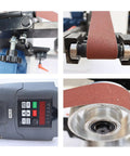 Close-up of the variable speed control panel of the Shop Ready Heavy Duty Variable Speed Belt Sander And Knife Grinder.