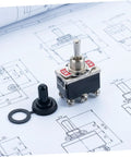 Four Pack Toggle Rocker Switches With Pin Position For Electrical Control Buttons, Heavy Duty Switches For Industrial Equipment, Circuit Assembly And Home Power Switching, Easy Wiring, Durable And Reliable Performance, metal toggle switch on blueprint