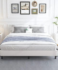 Built Straight Up Tough King Size Box Spring With Heavy Duty Metal Slats And Reinforced Steel Mattress Foundation Low Profile Bed Base in stylish bedroom.