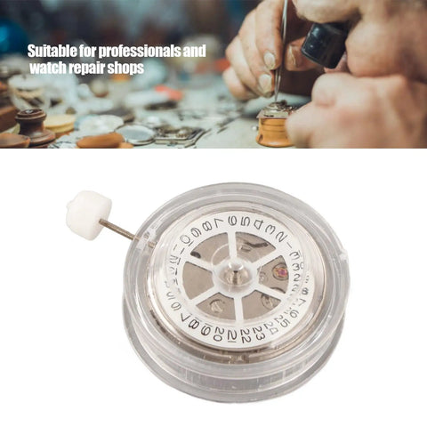 Automatic Watch Movement With Date Display Replacement For Professional Watch Repair And DIYers, close-up view