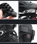 Unisex Carbon Fiber Inline Skates With Safety Ratchet Buckle And Laces, Full Protective PP Shell, Quiet High Speed Bearings, Black Parts