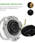 Headlight Dust Caps 2 Pack Waterproof Sealing Covers For H4 LED Headlights, close-up view of dustproof protective cap