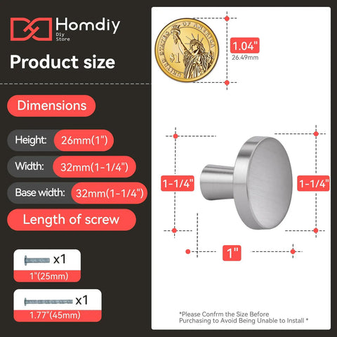 15 Pack Brushed Nickel Cabinet Knobs Round Kitchen Handles Zinc Alloy Hardware For Dresser Drawer Desk Cupboard Durable Finish