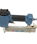 Heavy Duty Cast Aluminum Air Brad Nailer with easy grip design, ideal for woodworking and trim applications.