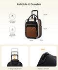 Underseat Carry On Luggage With Wheels Lightweight Soft Sided Personal Item Bag For Travel Airline Approved Size dimensions.