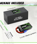 3S 1300mAh 11.1V LiPo Battery with EC3 Connector and packaging box, stickers, and manual included in the package