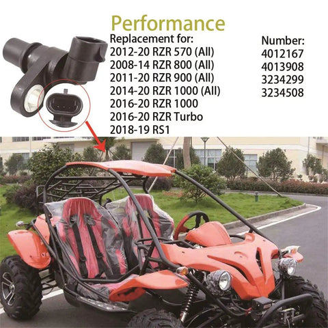 Built Tough Replacement Hall Effect Speed Sensor For Polaris RZR Ranger 570 800 900 1000 Turbo XP EV Heavy Duty Engine Crank Position Transducer on UTV