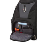 Front compartment of ScanSmart TSA Laptop Backpack Fits 17 Inch Laptop With RFID Protection And Tablet Pocket, organized pockets visible.