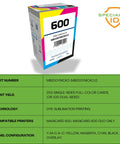 Two Pack Ymcko Color Ribbon For Id Badge Printers Delivering Two Hundred Full Color Prints Alongside Twenty Pvc Cards packaging and specifications.