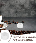 Compact Sturdy Coffee Pressing Adapter For Coffee Holder, Lightweight White PP Material, Pro Grade Precision Craftsmanship For Even Espresso Compression, No Fuss Portable Espresso Machine Accessory, Replacement Ring And Powder Holder Base, white coffee holder ring