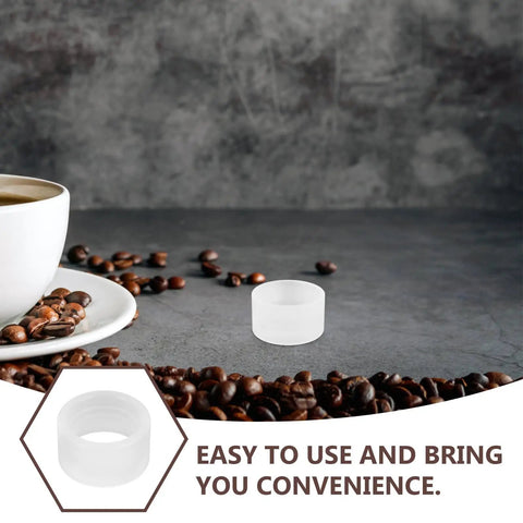 Compact Sturdy Coffee Pressing Adapter For Coffee Holder, Lightweight White PP Material, Pro Grade Precision Craftsmanship For Even Espresso Compression, No Fuss Portable Espresso Machine Accessory, Replacement Ring And Powder Holder Base, white coffee holder ring