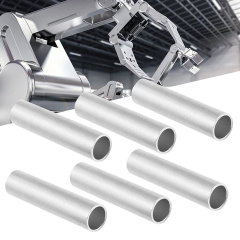 Ten Pack Aluminum Robot Tubes 12mm OD 10mm ID 50mm Length Built Tough And Lightweight For DIY Robotics And Industrial Projects High Strength Replacement Parts For Robotic Frames