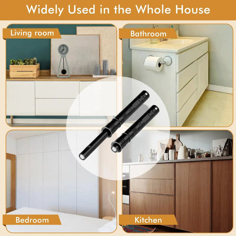50 Pack Magnetic Push Latches For Cabinet Doors And Drawers, Push To Open No Handle Cabinet Hardware For Closets, Black 4.21 Inch