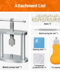 Watch Press Tool Set Back Case Closer For Closing The Back Cover And Battery Replacement Opener Remover Repair Kit For Round Dial Watches 22mm Through 42mm Pry Opening Case Back attachment list