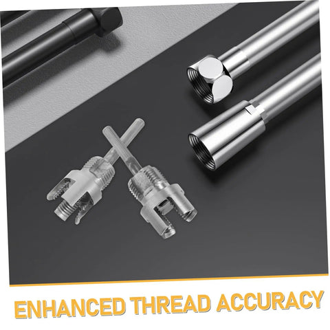 Gatuida 2pc Dual Function Pipe Threader Tool Set For Pvc And Plastic Pipes, includes carbon steel thread tools for enhanced accuracy.